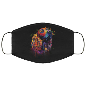 Hand painted cocker spaniel human Face Mask