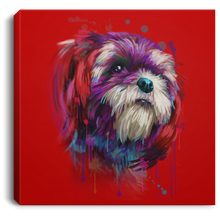 Load image into Gallery viewer, Hand Painted Shih Tzu Square Canvas .75in Frame
