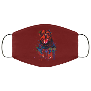 Hand painted rottweiler human Face Mask