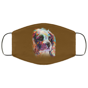 Hand painted cavalier human Face Mask