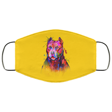 Load image into Gallery viewer, Hand painted pitbull human Face Mask