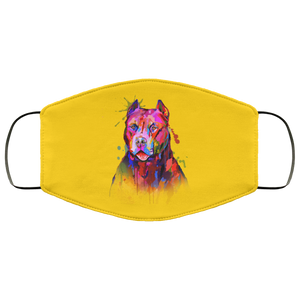 Hand painted pitbull human Face Mask