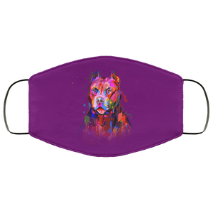 Hand painted pitbull human Face Mask