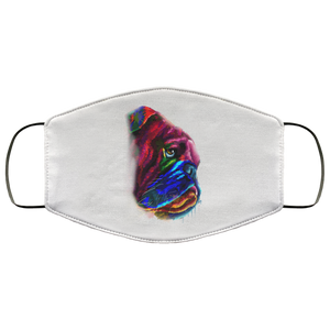 Hand painted Bull Dog human Face Mask