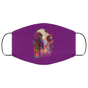 Hand painted bassethound human Face Mask