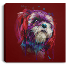 Load image into Gallery viewer, Hand Painted Shih Tzu Square Canvas .75in Frame