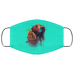 Hand painted cocker spaniel human Face Mask