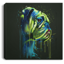 Load image into Gallery viewer, Hand Painted Bull Dog Square Canvas .75in Frame