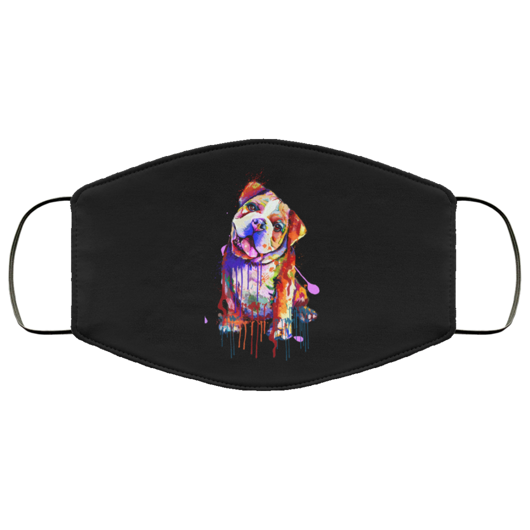 Hand painted Bull Dog human Face Mask