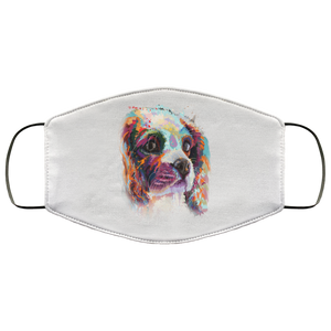 Hand painted cavalier human Face Mask