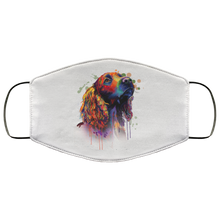 Load image into Gallery viewer, Hand painted cocker spaniel human Face Mask