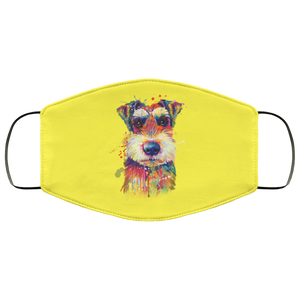 Hand painted Schnauzer human Face Mask