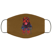 Load image into Gallery viewer, Hand painted rottweiler human Face Mask