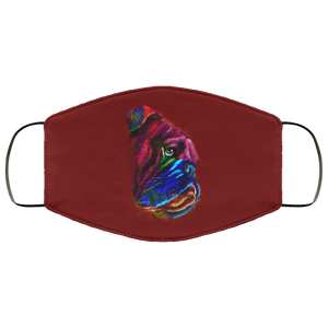 Hand painted Bull Dog human Face Mask