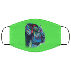 Hand painted Schnauzer human Face Mask