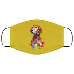 Hand painted vizsla human Face Mask