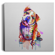 Load image into Gallery viewer, Hand Painted Bull Dog Square Canvas .75in Frame