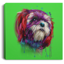 Load image into Gallery viewer, Hand Painted Shih Tzu Square Canvas .75in Frame