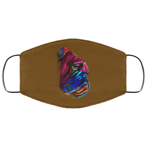 Hand painted Bull Dog human Face Mask
