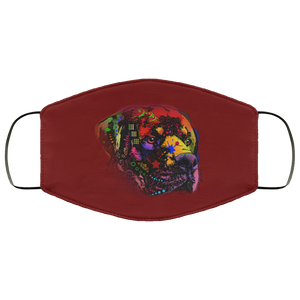 Hand painted rottweiler human Face Mask