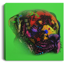 Load image into Gallery viewer, Hand Painted Rottweiler Square Canvas .75in Frame