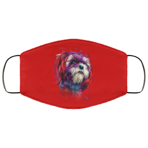 Hand painted Shih Tzu human Face Mask