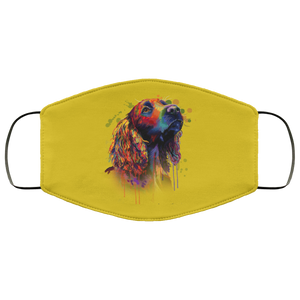 Hand painted cocker spaniel human Face Mask