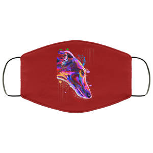 Hand painted greyhound human Face Mask