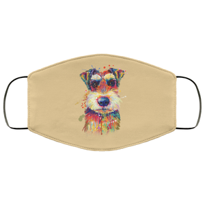 Hand painted Schnauzer human Face Mask