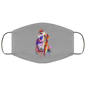Hand painted Bull Dog human Face Mask