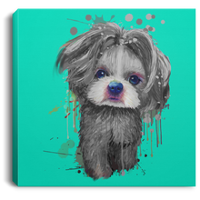 Load image into Gallery viewer, Hand Painted Shih Tzu Square Canvas .75in Frame