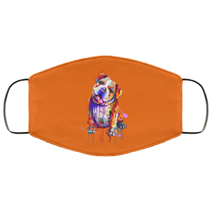Hand painted Bull Dog human Face Mask
