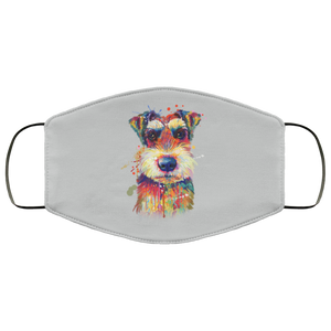 Hand painted Schnauzer human Face Mask