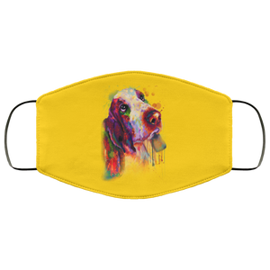 Hand painted bassethound human Face Mask
