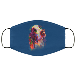 Hand painted bassethound human Face Mask