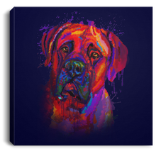 Load image into Gallery viewer, Hand Painted Bullmastiff Square Canvas .75in Frame