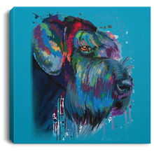 Load image into Gallery viewer, Hand Painted Schnauzer Square Canvas .75in Frame