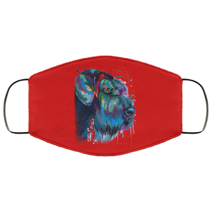 Hand painted Schnauzer human Face Mask