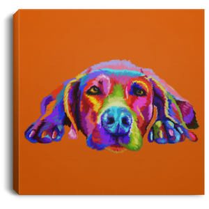 Hand Painted Weimaraners Square Canvas .75in Frame