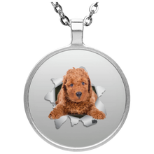 Load image into Gallery viewer, POODLE 3D Circle Necklace