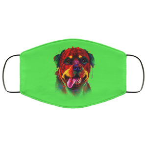 Hand painted rottweiler human Face Mask