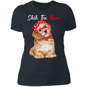 SHIH TZU MOM Ladies' Boyfriend T-Shirt