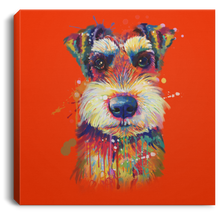 Load image into Gallery viewer, Hand Painted Schnauzer Square Canvas .75in Frame