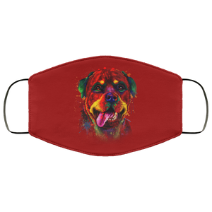 Hand painted rottweiler human Face Mask