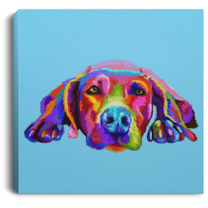 Hand Painted Weimaraners Square Canvas .75in Frame