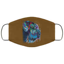 Load image into Gallery viewer, Hand painted Schnauzer human Face Mask