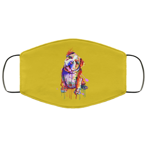 Hand painted Bull Dog human Face Mask