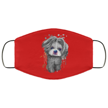 Load image into Gallery viewer, Hand painted 	Shih Tzu human Face Mask