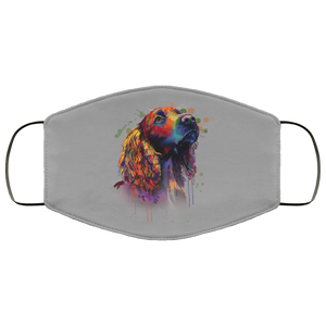 Hand painted cocker spaniel human Face Mask