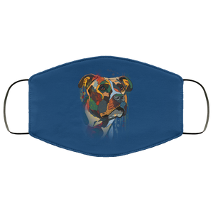 Hand painted pitbull human Face Mask